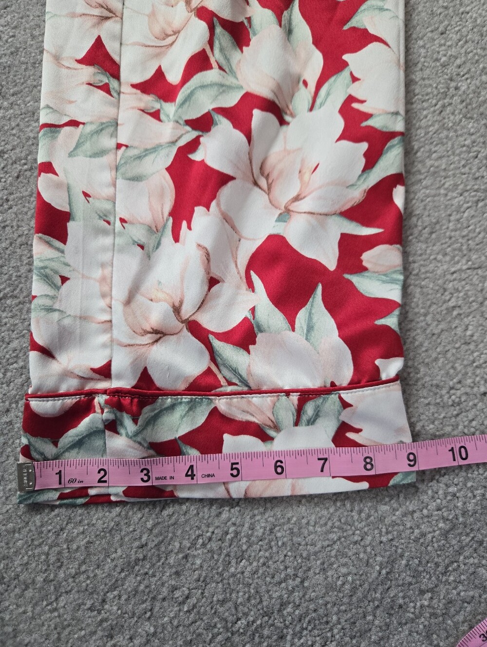 CABERNET by Sleep Sense Red Floral pajama set SZ SMALL - Picture 11 of 11